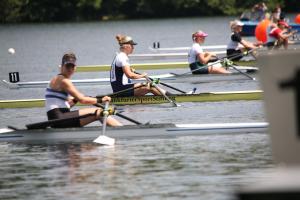 Juliane Faralisch (Frankfurter Germania) am Start. Internationale 58. Ratzeburger Ruderregatta