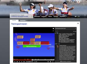 DRV-Fortbildung Trainingsplanung: Screenshot aus dem edubreak®Sportcampus