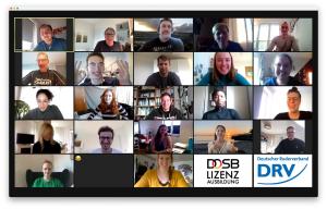 DRV-Ausbildung Trainer 2021-C1: Das tägliches Bild. Wohnzimmer statt Sitzkreis.