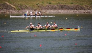 Männer-Doppelvierer, Europameisterschaften 2017, Racice, Tschechien, Foto: DRV/Quickert