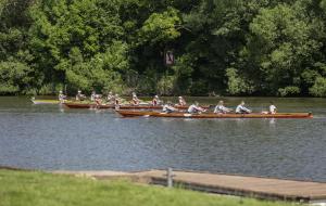 Gig-Doppelvierer mit Steuermann, Schülerregatta Kassel 2017, Foto: Oliver Quickert 