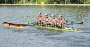 Frauen-Doppelvierer, U23-Weltmeisterschaften 2017, Plovdiv, Bulgarien, Foto: DRV/Quickert