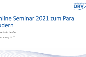 Eröffnungsfolie zur 7. Veranstaltung des Online Seminars, Thema Zwischenfazit