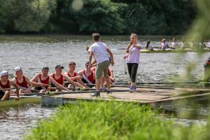 Achter mit Steuermann, Ruderruege Ratsgymnasium Osnabrück, Schülerregatta Kassel 2017